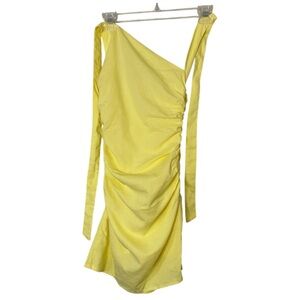 Peppermayo Annalissa Linen Mini Dress Yellow Size 0 Preppy Coquette